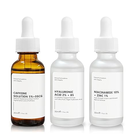 The Ordinary Face Serum Set! Caffeine Solution 5%+EGCG! Hyaluronic Acid 2%+B5! Niacinamide 10% + Zinc 1%! Help Fight Visible Blemishes And Improve The Look Of Skin Texture&Radiance